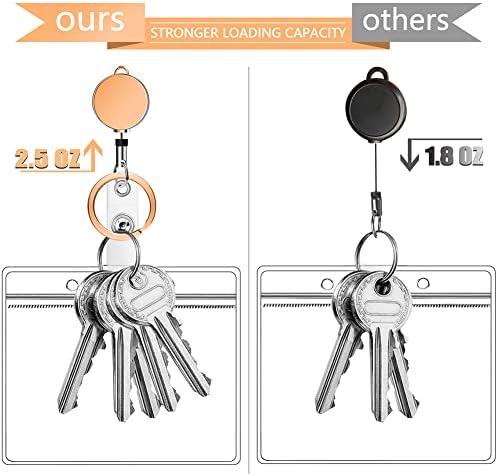 Retractable Lanyards for ID Badges and Keys with 2 Waterproof Card Holders
