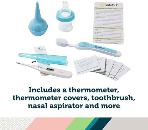 Safety 1st Deluxe Baby Healthcare and Grooming Kit, Arctic Blue, Newborn Baby Essentials, One Size, 25 Pieces