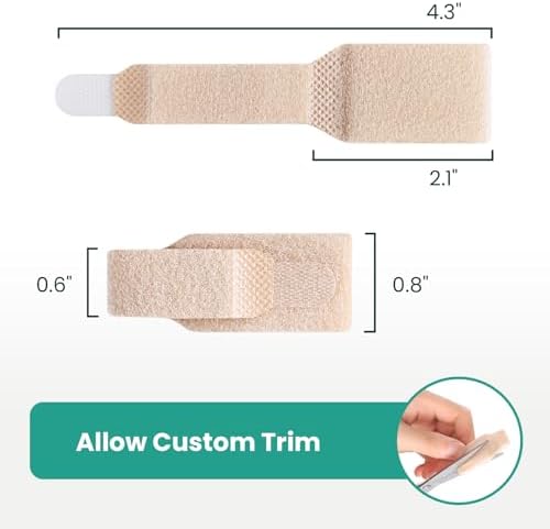 Welnove Hammer Toe Straightener and Corrector - Broken Toe Wraps 8 Ct Large