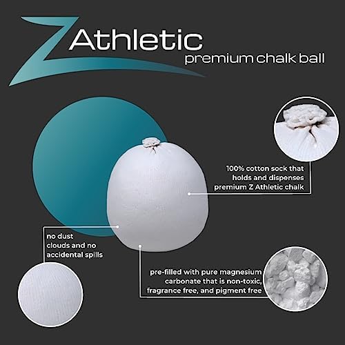 Z Athletic Gym Chalk Ball for Rock Climbing, Gymnastics, and Weightlifting