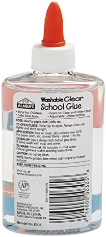 Elmer's E305 School Glue Washble Clear, 5 oz, Clear