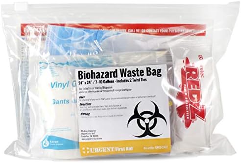 22 Piece Bodily Fluid Cleanup Pack/Bloodborne Pathogen Kit - OSHA Compliant
