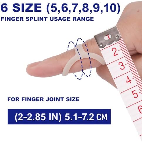 Soft Home 6 Pack Oval Finger Splints Waterproof Finger Splint for Arthritis, Trigger Finger,Mallet Fingers - Trigger Finger splints For Thumb, Index, Middle, Pinky or Ring Finger