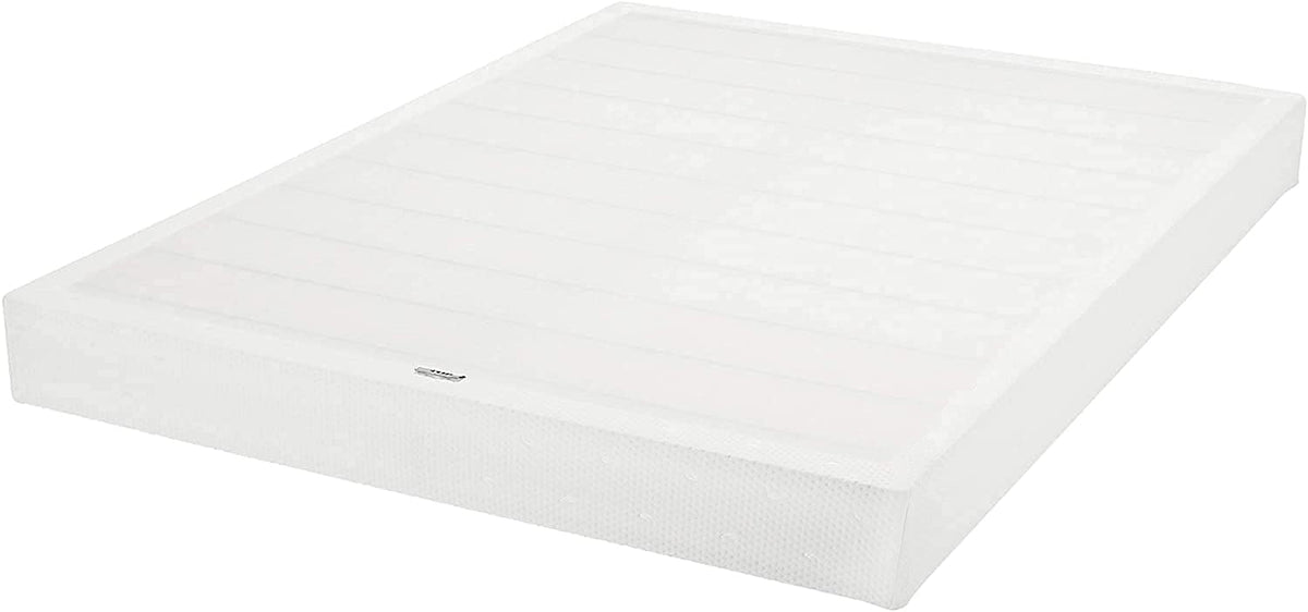 Amazon Basics Smart Box Spring Bed Base, 5-Inch Height Mattress Foundation, Tool-Free Easy Assembly, Metal Support, Full, 74" x 53"