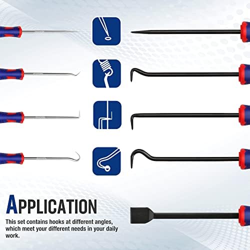 WORKPRO 9PCS Precision Pick & Hook Set with Scraper