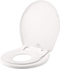 Little2Big Toilet Seat with Built-In Toddler Potty Training Seat, Slow Close, Easy to Install, Made in USA, ELONGATED, White