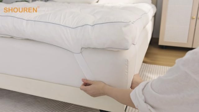 SHOUREN 5 Inch Memory Foam Mattress Topper Queen for Back Pain Relief