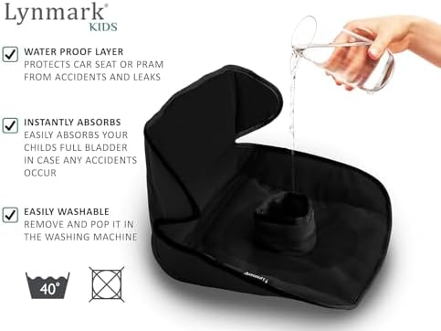 Lynmark® Potty Training Car Seat Protector Cover - Pee Protector, 1Pk Black