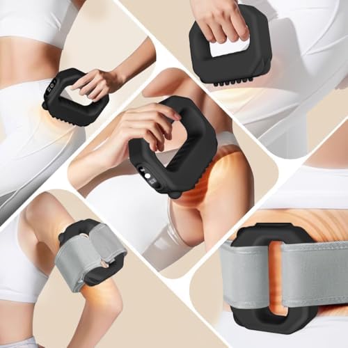AddWin Compact Fitness Ring for Home Gym Use, Ab Machine for Abdomen/Arm/Leg, Multifunctional Full-Body Fascia Ring R10, 6 Intensity Levels with Massager Function