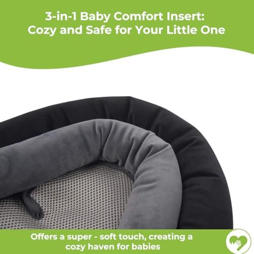 COOLBEBE 3-in-1 Reversible Newborn Car Seat Insert, Baby Head Support Pad