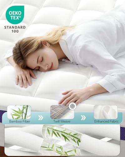 ChiXpace Dual Layer 4 Inch Memory Foam Mattress Topper Queen