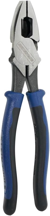 Klein Tools J213-9NE Side Cutter Linemans Pliers, Made in USA, High Leverage, 9-Inch, Streamlined Design, Color Coded