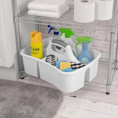 JOEY'Z Extra Large 5 Gallon Divided Cleaning Caddy Organizer with Handle