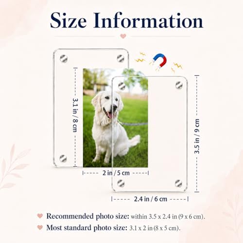 Gift for Boyfriend Husband Girlfriend Dad Car Decorations Interior Picture Holder, Car Visor Photo Clip Magnetic Frame Father's Day Personalized Photo Gifts Cute Car Decor Accessories 3.5 x 2.4 inch (1 PC)