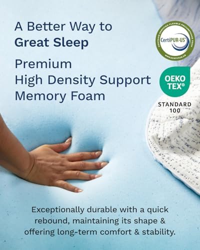 Viscosoft 3 Inch Memory Foam Mattress Topper Twin XL - College Dorm Upgrade