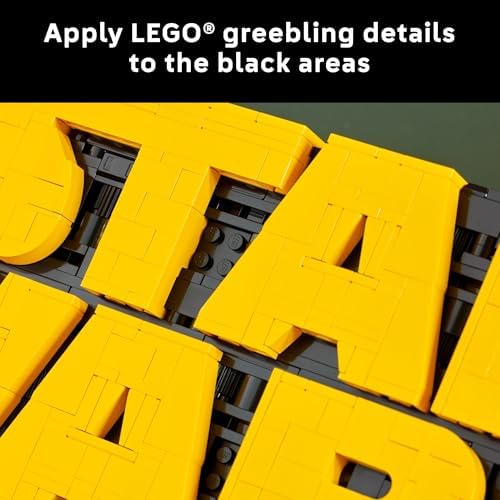 LEGO Star Wars Brick-Built Star Wars Logo - Building Set for Adults 18+ - Star Wars Gift Idea for Birthdays - Collectible DIY Model Kit - Home Decor Idea for Fans of The Movie Series - 75407