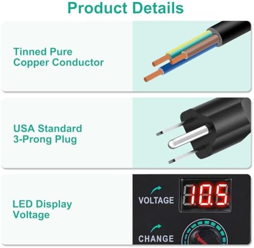 Wefomey Universal Power Supply Variable 3V~24V 3A 72W Multi Voltage Adapter
