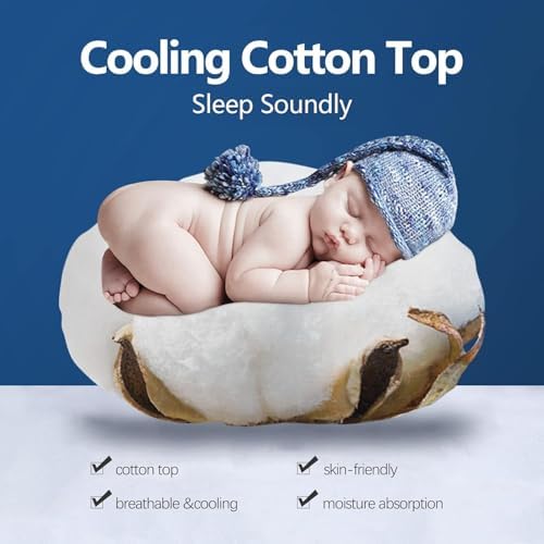 COONP Queen Mattress Topper, Cotton Extra Thick Pillow Top Mattress Pad