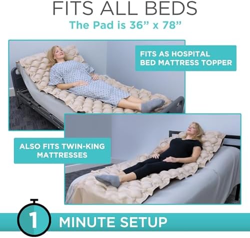 Vive Alternating Air Pressure Mattress Pad - The Original Bed Sore Solution