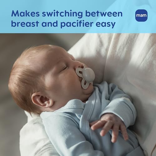 MAM Original Start Baby Pacifiers 0-3 Mths Skin Soft Silicone, 2 Pack