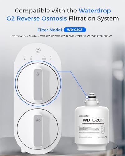 Waterdrop G2CF Filter, Replacement for G2 & G2P600 & G2MNR RO System