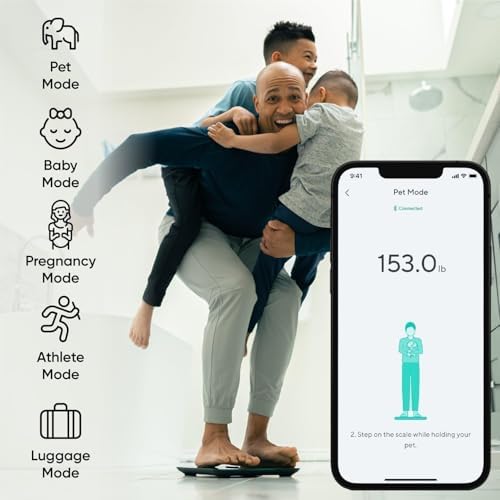 Wyze Smart Scale X Digital Bathroom Scale for Body Weight and Fat (Black)