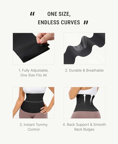 FeelinGirl Waist Trainer for Women Tummy Wrap Trimmer Belt Long Torso Belt