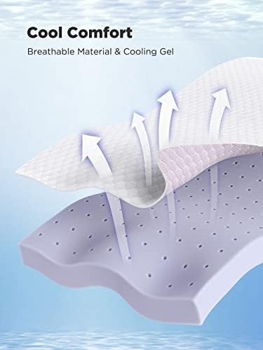 PERLECARE Queen 3 Inch Gel Memory Foam Mattress Topper with Cover