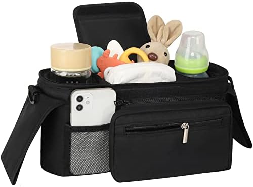 Accmor Universal Stroller Organizer with Insulated Cup Holder