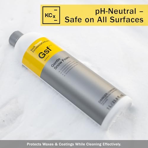 KOCHCHEMIE Gentle Snow Foam - pH Neutral Pre-Cleaning; Works With Foam Cannons & Sprayers; Manual Washing Shampoo; Safe on Existing Wax & Sealed Surfaces; Unique Cherry Fragrance (1 Liter)