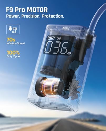 Fanttik X9 Pro Portable Tire Inflator for Compact Car, 1Min Fast Inflate