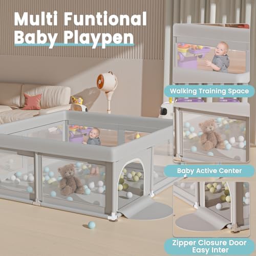 Hiaksedt Baby Playpen 50x50 Inch, Play Pens for Babies and Toddlers
