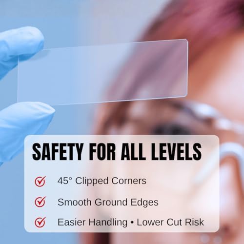 ZEEGOO Microscope Slides and Covers, 50 Blank Glass Slides + 100 Coverslips