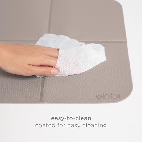 Ubbi On-the-Go Diaper Changing Baby Mat, Taupe