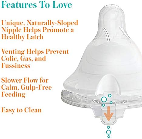 Evenflo Feeding Premium Proflo Venting Balance Plus Wide Neck Baby, Newborn and Infant Bottles - Developed by Pediatric Feeding Specialists - 5 Ounce (Pack of 6)