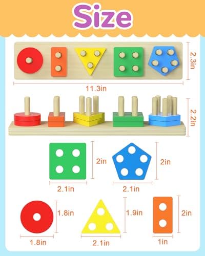 Montessori Toys for 1 2 3 Year Old Boy Girl, Toddler Learning Toys Gifts