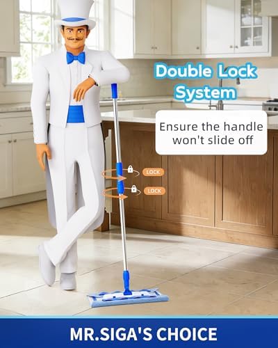 MR.SIGA Professional Microfiber Mop for Hardwood, Laminate Floor Cleaning
