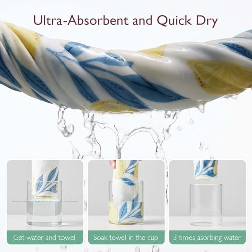 Momcozy Baby Towels, Soft Absorbent Bath Towel for Newborn&Toddler,Lemon