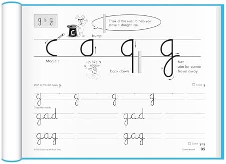 Learning Without Tears Cursive Kickoff Workbook, 2nd Grade+, Age 7+