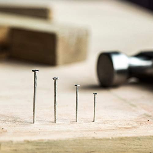 Mr. Pen- Nail Assortment Kit, 600 pcs, 4 Sizes, Silver Picture Hangers