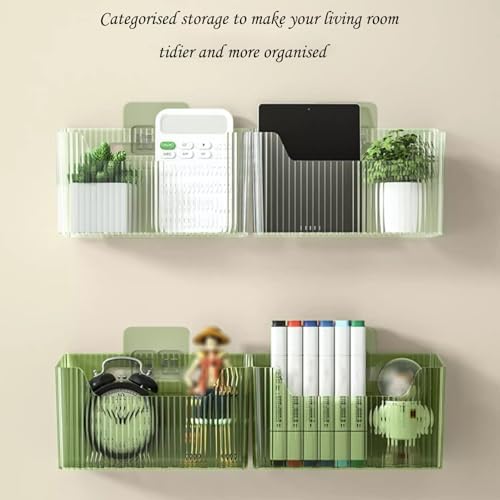 Lae Nuvole Adhesive Cabinet Door Organizer, 2 Pack Wall Shower Caddy, Clear