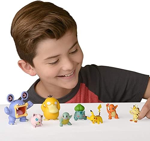 Pokemon Battle Figure 8 Pack - Six 2-Inch and Two 3-Inch Battle Ready Figures including Pikachu