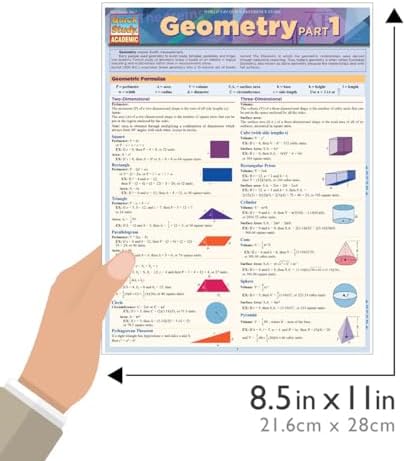 Geometry Part 1: QuickStudy Laminated Reference Guide (Quick Study Academic)