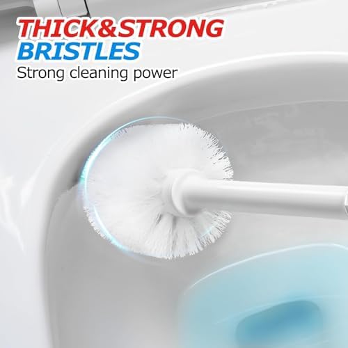 FORASTO 3IN1 Toilet Brush and Plunger Set with Holder Compact Cleaning Kit