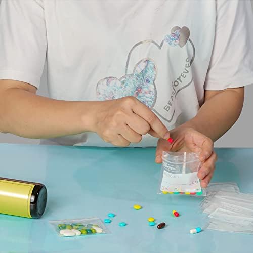 Serfeymi Pill Bags for Travel Pill Pouch Organizer Pack of 120, 3 x 2.75 in