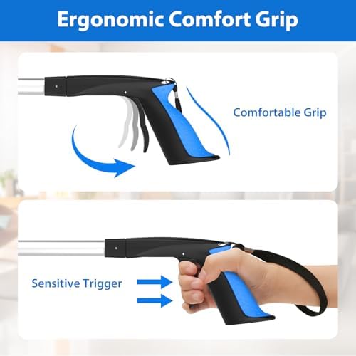 Grabber Reacher Tool 36 Inch, Foldable Grabber with Anti-Slip 360° Rotating Jaw, Magnetic Tip for Seniors, Heavy Duty Reacher Grabber Pickup Tool for Elderly After Surgery Recovery