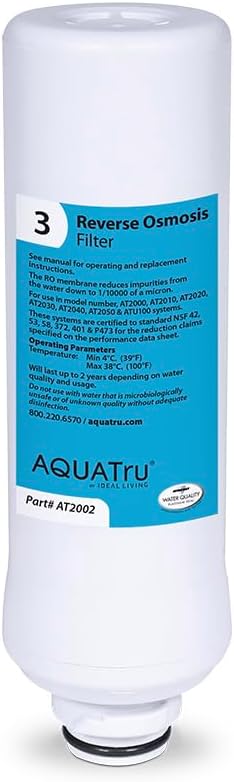 AquaTru Classic Pre/Carbon Filter (Stages 1–2) – Compatible with AquaTru Classic, Classic Smart & Under Sink Purifier Models