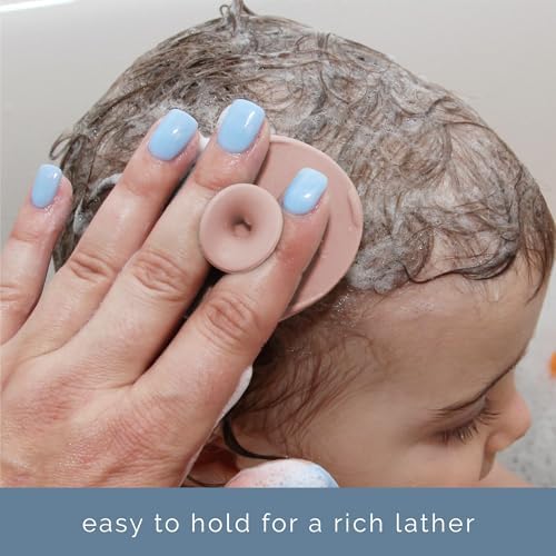 S&T INC. Cradle Cap Brush for Baby, 2 Pack, 2" x 2.5", Pink