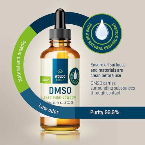 WoldoHealth DMSO 99.9% Pharmaceutical Grade Liquid - 3.38 fl. oz