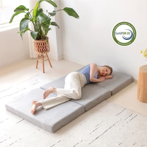 MLILY Twin Trifold Mattress, 4 Inch Foldable Gel Memory Foam Mattress